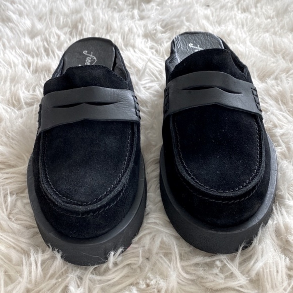 Free People Leighton Loafer Mules in Black - Picture 10 of 16